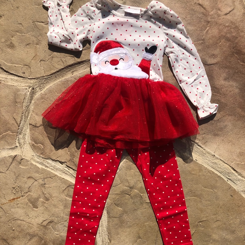 Girl’s Holiday Dress & Leggings, size 4